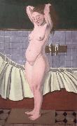 Felix Vallotton Woman combing her hair in the bathroom oil painting reproduction